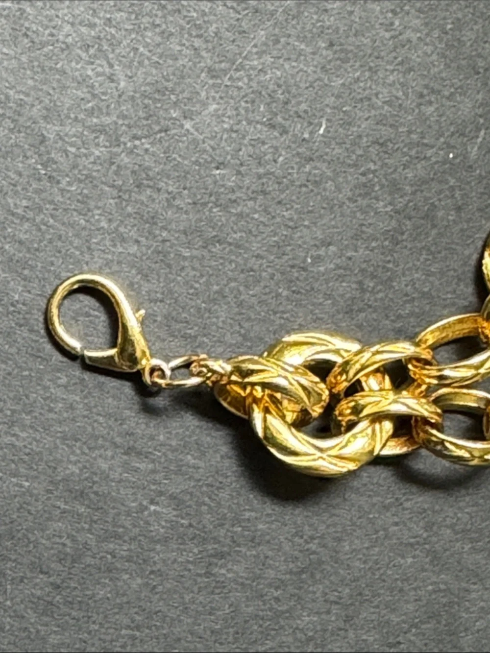 Vintage Gold Chain Link Belt with Gold Coin